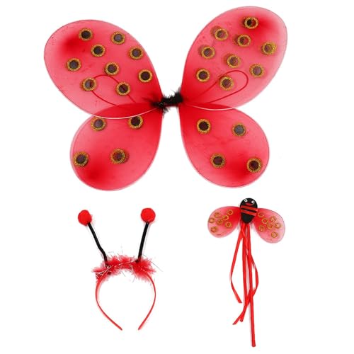 HEEZOU Schmetterling Tierkostüm Set Halloween Tierkostümzubehör Für Kid Cosplay Fling Rock Stirnband von HEEZOU