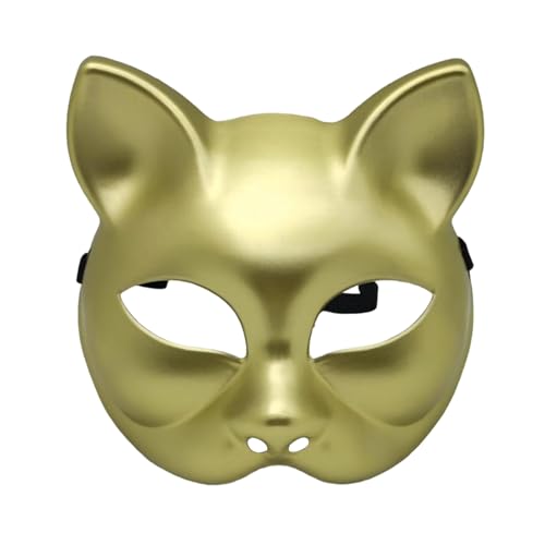 Halloween Maske Katzen Maske Karnevalsmaske Maskerade Maske Halbe Gesichtsmaske Tiermaske Anziehmaske Für Damen Herren Kinder von HEEZOU