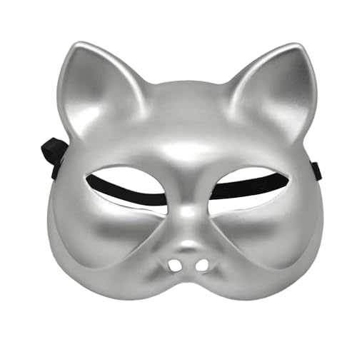 Halloween Maske Katzen Maske Karnevalsmaske Maskerade Maske Halbe Gesichtsmaske Tiermaske Anziehmaske Für Damen Herren Kinder von HEEZOU