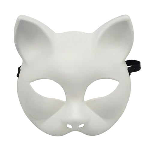 Halloween Maske Katzen Maske Karnevalsmaske Maskerade Maske Halbe Gesichtsmaske Tiermaske Anziehmaske Für Damen Herren Kinder von HEEZOU