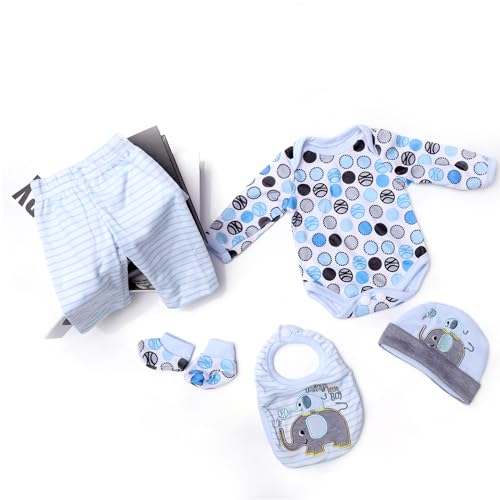 HEHUZY Reborn Baby Puppen Kleidungsset für 20-22 Zoll Puppen, Neugeborene Jungen und Mädchen Outfits von HEHUZY