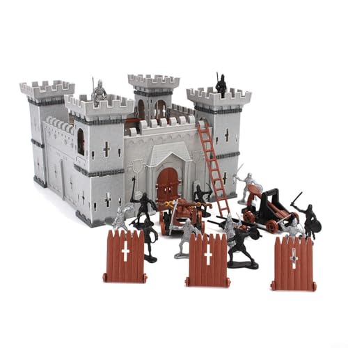 HEIBTENY Burgritterspiel Infanterie Zubehör Spielset Spielzeug leicht für einfachen Transport 18 x 18 x 20 cm für selbst zusammengebaute Burgmodelle von HEIBTENY