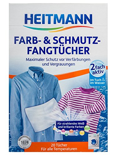 Heitmann Farb- und Schmutzfangtücher, zweifach aktiver Wäscheschutz vor Verfärbungen und Vergrauungen, 1x20 Stück von HEITMANN