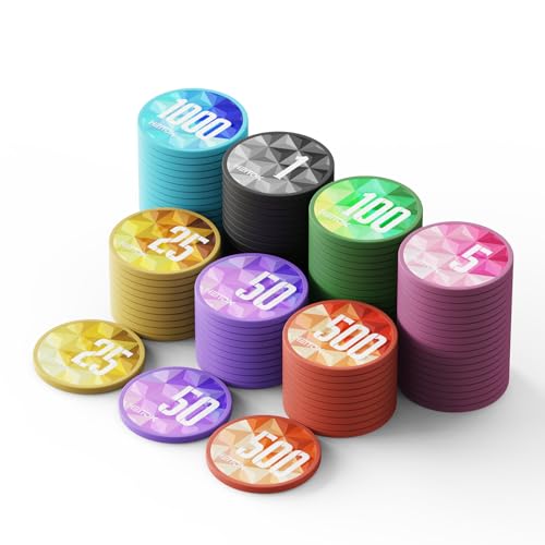 HEITOK 100 Stück Casino Poker Set mit Bezeichnungen, Professionelle 11,5g Chips, Wasserdichter Koffer für Texas Hold'em & Blackjack von HEITOK