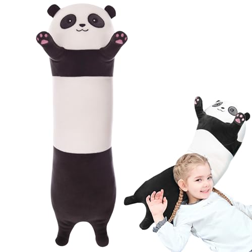 HEKARBAMILL Panda -Kissen 27,6 Zoll entzückend Panda p -Kissen Tier ausgestopft Panda Spielzeug weiche, kuschelige Kuschelwurf -Kissen Erholung Spielzeug von HEKARBAMILL