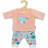 HELESS 1285 Puppen-Flauschiger Pyjama Wal Bobby, 2-teilig, Größe 28-35 cm von HELESS