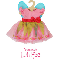 HELESS 1430 Puppenkleid Prinzessin Lillifee mit pinker Schleife, Gr. 28-35 cm von HELESS