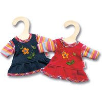 HELESS 9510 Puppen-Peppiges Kleid mit T-Shirt, mini, Gr. 20-25 cm von HELESS