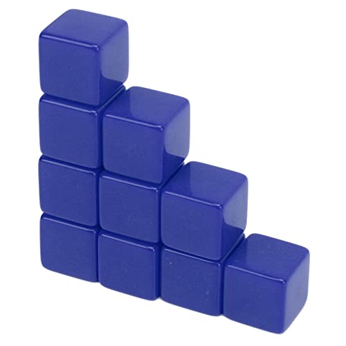 30-teiliges 16-mm-Würfel-Set, Sechsseitige Leere Würfel, Zum Beschreiben von Würfeln, Spiel den Mathematikunterricht (Blau) von HELEVIA