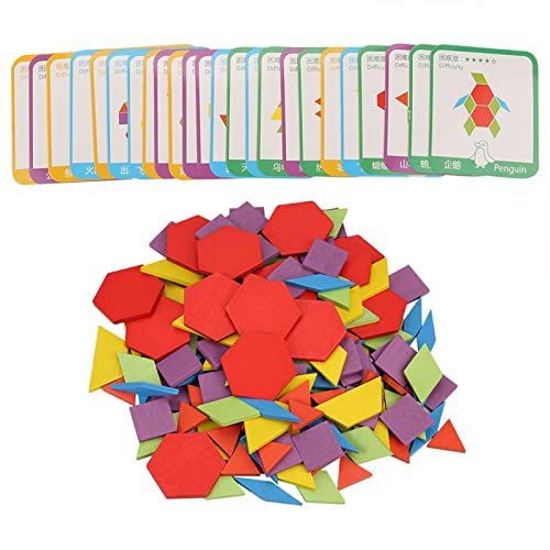 Buntes Holzpuzzle-Brett-Set, Kleinkinder, Lernspiel, Spielspielzeug von HELEVIA