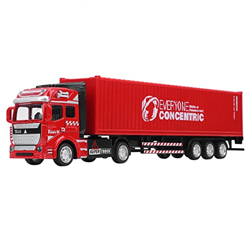 HELEVIA 1:48 Legierung Container LKW Modell Spielzeug Hochsimulation Auto Spielzeug Fahrzeug (Container-LKW) von HELEVIA