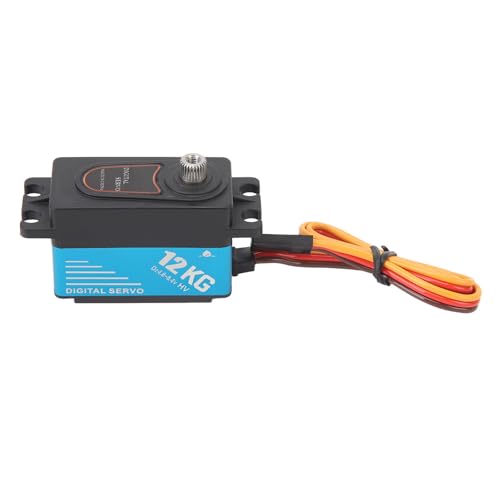 HELEVIA 2 Sets RC Digital Servo 25T 12kg High Speed ​​Blau Wasserdicht RC Servo Halterung Arm 1/10 RC Auto von HELEVIA