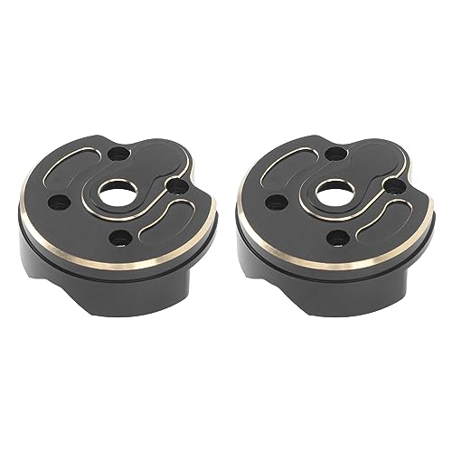 HELEVIA 2PCS RC Auto Portal Abdeckung Schwarz Messing Robuste Rostfreie Portal Achsschenkel Kappe Passend Axial 1:10 Capra SCX10 III AR45P Achse von HELEVIA