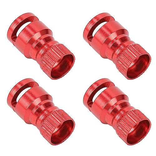 HELEVIA 4 Stück RC Körper Shell Montage Säule Loch Locator Aluminiumlegierung PC PVC Fernbedienung Auto Shell (rot) von HELEVIA