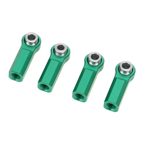 HELEVIA 4 Stück RC Link Rod End M4 Gewinde CW 7 Mm Kugelgelenkkopf aus Hochfester Legierung für 1/10 Modellauto (Grün) von HELEVIA