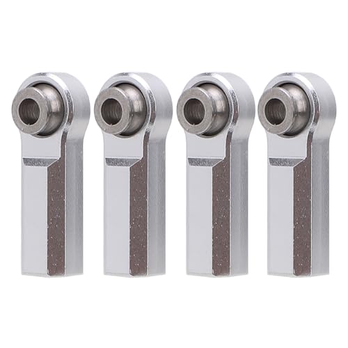 HELEVIA 4PCS Metall Kugelgelenk Legierung für 1/10 Modell Auto 7,0mm Durchmesser M4 Gewinde RC Auto Kugelgelenk 4 Gerade (Silber) von HELEVIA