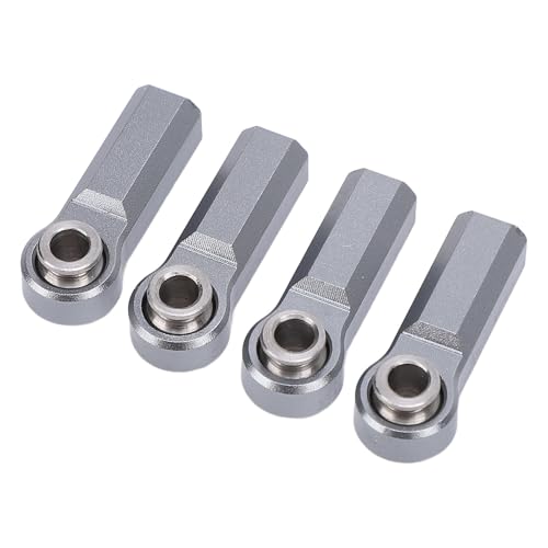 HELEVIA 4PCS Metall Kugelgelenk Legierung für 1/10 Modell Auto 7,0mm Durchmesser M4 Gewinde RC Auto Kugelgelenk 4 Gerade (Ti-Farbe) von HELEVIA