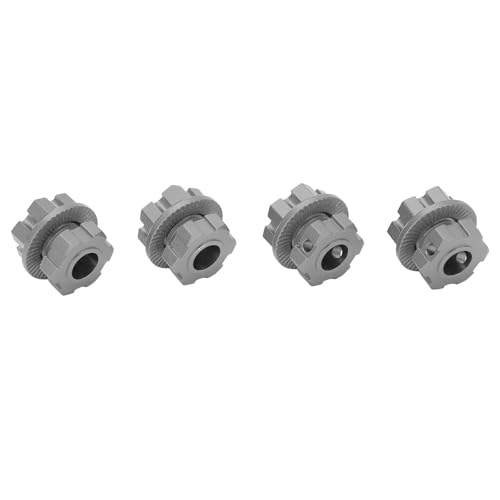 HELEVIA 4PCS RC Rad Sechskantnabe Aluminiumlegierung 17mm RC Nabenmutter Radantrieb Sechskantnabe Adapter mit Stiften RC Auto Upgrade Teile (Titan) von HELEVIA