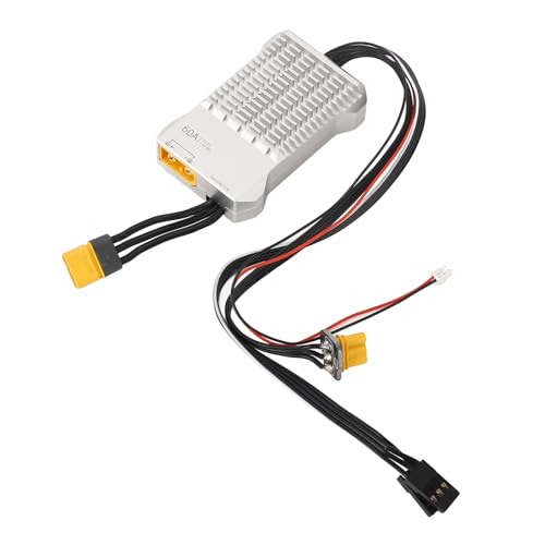 HELEVIA 60A 3S-6S ESC Elektrischer Geschwindigkeitsregler 7,4 V BEC Digitaler Hubschrauber-ESC Flywing FW450 V3 von HELEVIA