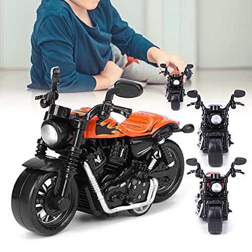 HELEVIA Legierung Motorrad Spielzeug Modell Hoch Simulation Kind Zurückziehen Fahrzeug Spielzeug (Orange) von HELEVIA