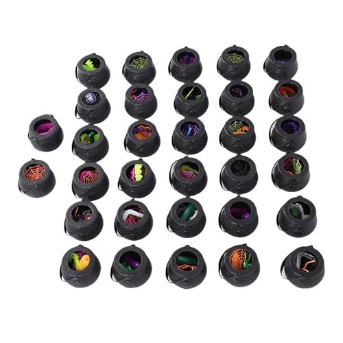 HELEVIA Plastik Hexenkesselspielzeug, Halloween -Thema Kleine Schwarze Kessel Kesselt Kinderspielzeug für Halloween -Party HELEVIA Plastik Hexenkesselspielzeug, Halloween -Thema Kleine Schwarze Kessel Kesselt Kinderspielzeug für Halloween -Party von HELEVIA