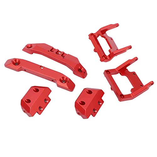 HELEVIA RC 1/18 Stoßstange Ersatz Aluminiumlegierung RC Vorne Hinten Stoßstangen Platten Upgrade Teile Latrax Teton 1/18 (Rot) von HELEVIA