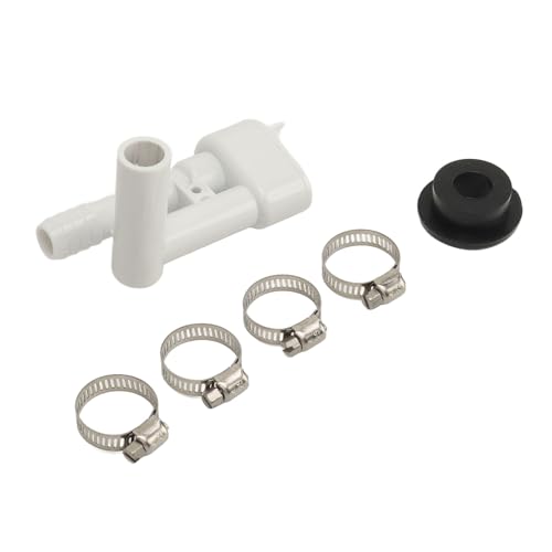 HELEVIA RV-Toiletten-Vakuumbrecher-Set 385316906, Edelstahl-Klemme, Versiegelter Gummiring, Passend 110 111 130 131 147 148 149 Toiletten von HELEVIA