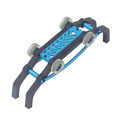 HELEVIA Zusammengebaute Wheelie Bar Aluminiumlegierung Nylon Wheelie Bar Ersatzteile MJX 1/16 16208 16210 16207 RC Car (Blau) von HELEVIA