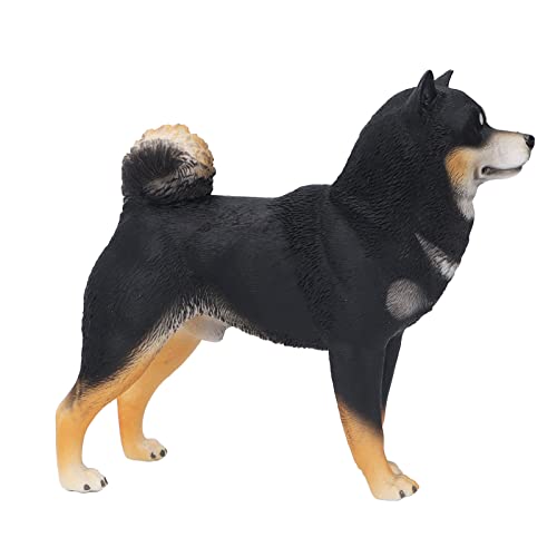 Hundefigur, Lebensecht, Ungiftig, Kunststoff, Kinderspielzeug, Tiermodell, Haustier-Hundefigur, Ornament Schlafzimmer, Arbeitszimmer, Dekoration (PL127 1060 Schwarz) von HELEVIA