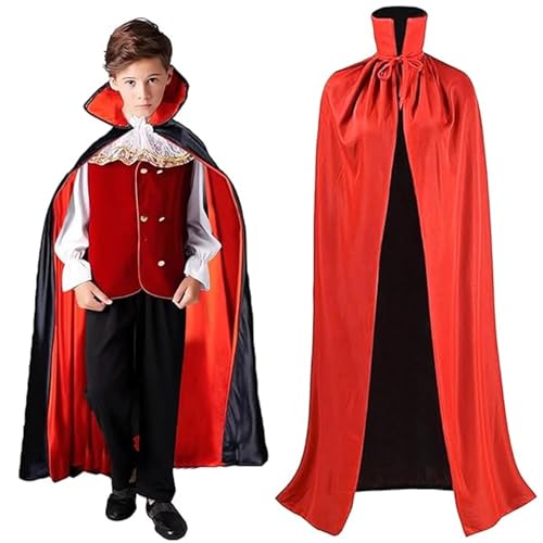 HELOVGE Halloween Vampir Kostüm Umhang,Vampir Dämonen Umhang,Halloween Vampir Umhang,Damen Vampir Cape Für Halloween Maskerade Kostüm.(ohne Hut) (90cm) von HELOVGE