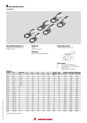 Helukabel 91532-100 Ringkabelschuh Querschnitt (max.)=25.00mm² Unisoliert Silber von HELUKABEL