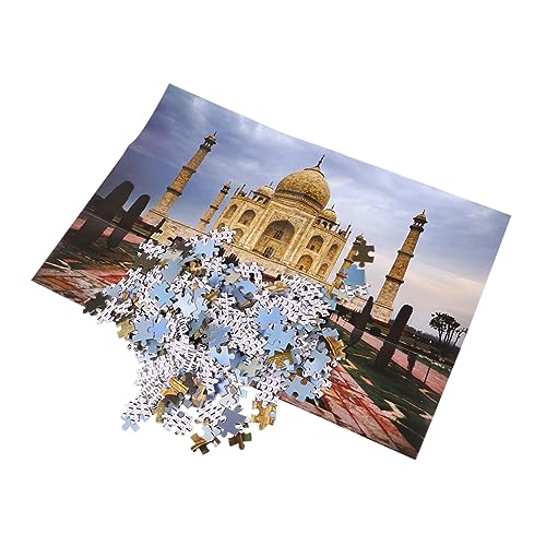 HEMOTON Wasjig-papierpuzzle-Set 1000 Teile Mahal-Puzzle Lernspielzeug für Jungen und Mädchen Entwicklung Logischer Denkfähigkeiten von HEMOTON