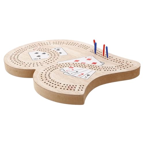 1 Satz Cribbage Solitaire Tischspiele Krippenbrett Aus Holz Peg-brettspiel Cribbage-heringe Reisekritik Tisch-Cribbage-Board Steckbrett Kind Cribbage-Board-zubehör Hölzern HEMOTON von HEMOTON