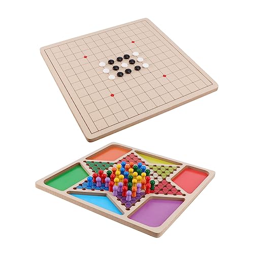 1 Satz Spiel Schach Dame Brettspiel Gobang Dame magnetische Dame Spielzeug für Kinder kinderspielzeug Toy Kinder Dame liefern Kinderspielversorgung hölzern HEMOTON von HEMOTON