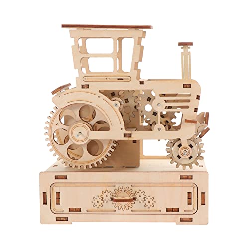 1 Satz Spieluhr Aus Holz 3D-mähdrescher-Puzzle-Spielzeug Harvester Puzzles Puzzle Lernspielzeug Für Kinder DIY Lernspielzeug Simulation Harvester Puzzle-Spielzeug Brown Plastik HEMOTON von HEMOTON