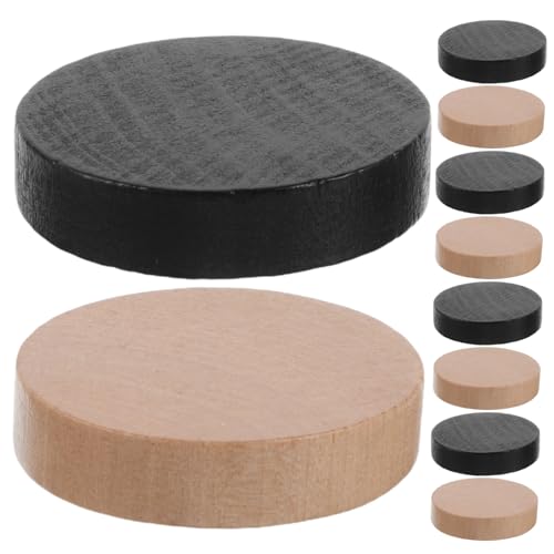 10 Stück Schachzubehör Holz Eishockeyspiel Schach Sling Puck Tisch Schachspiel Schnelles Sling Puck Spiel Schach Sling Puck Hockey Holz Schnelles Sling Puck Spiel Holzschachspiel HEMOTON von HEMOTON