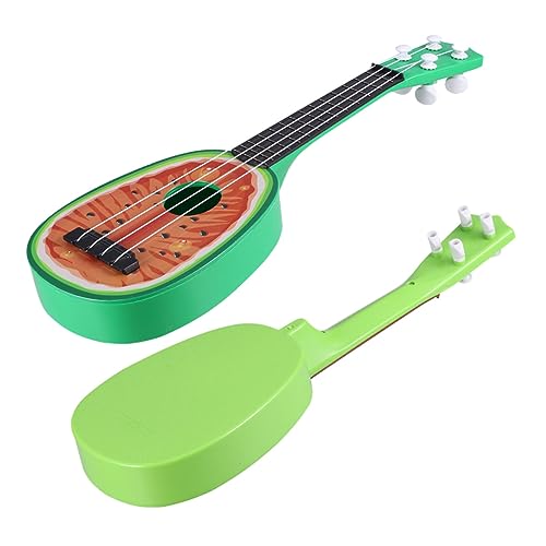 2 Stück Mini Fruchtgitarre Mini Musikinstrumente Für Kinderspielzeug Musikspielzeug Pädagogisches Instrument Lustiges Ukulelenspielzeug Kindergitarre Ukulele HEMOTON von HEMOTON