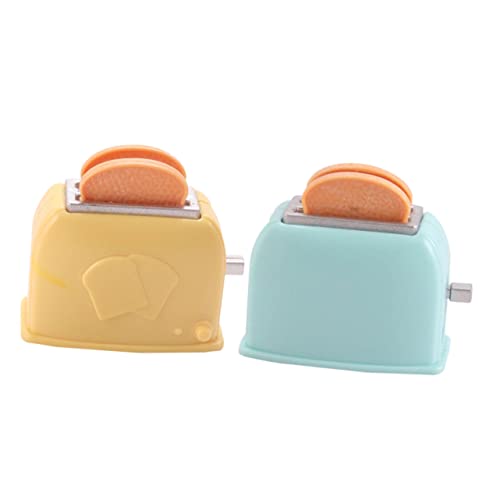 2 Stücke Brot Maschine Modell Brot Maker Brot Toaster Mini Miniatur Brot Maschine Decor Mini Zubehör Mini Modell Brot Maschine Miniatur Modell PVC HEMOTON von HEMOTON