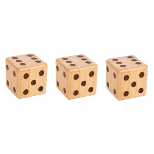 3 STK große Würfel jucarii pentru copii hühner Spielzeug Educational Toys Freizeitspielzeug Tischspielzeug holzspielsachen Spiel Würfel Holzwürfel Würfel Spielzeug Hölzern HEMOTON von HEMOTON