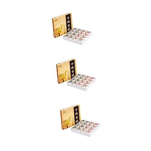 3st Frühes Lernspiel Desktop-Spielzeug Tragbares Schach Chinesisches High-end-Schach Lernspielzeug Chinesisches Schach 3D Lustiges Schach Bambus Beige HEMOTON von HEMOTON