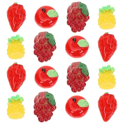 4 Kisten Fruchtschmuck Künstlich Miniatur Obst Mini-simulationsfrucht Zubehör Für Mikroküchenszenen Mini-fruchtmodell Mini-hausfrucht Zubehör Für Puppenhäuser Harz HEMOTON von HEMOTON