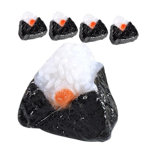 5 Stück Sushi Reisbällchen Mini Lebensmittel Miniaturen Puppenhaus Snacks Japanisches Dekor Miniatur Dekor Miniatur Puppensnack Mini Lebensmittel Dekor Mini HEMOTON von HEMOTON