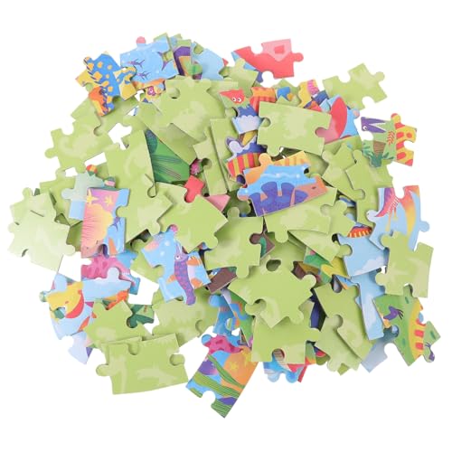 HEMOTON 1 Box Kinderpuzzle Kinderbodenpuzzles Tierlernpuzzle Kindertierpuzzles Kinderdinosaurierpuzzle Tierpuzzleblöcke Tierpuzzlespielzeug Bodenpuzzles Aus Holz von HEMOTON