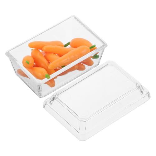 HEMOTON 1 Box Mini Essbares Gemüse Miniatur Essen Keksdose Behälter Künstliches Fake Gemüse Essen Mini Dressing Puppenhaus Essen Bonbondose Behälter Puppe Kunststoff von HEMOTON