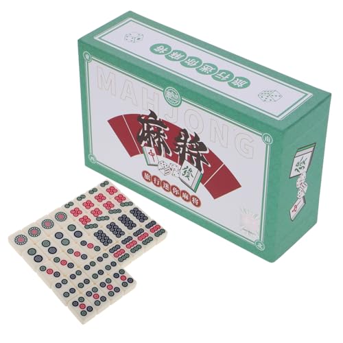 HEMOTON 1 Box Tragbares Mahjong-Mahjong-spielset Mahjong Für Schlafsäle Mahjong Für Die Reise Mahjong-brettspiel Mahjong Für Zu Hause Mahjong Für Kleine Räume von HEMOTON