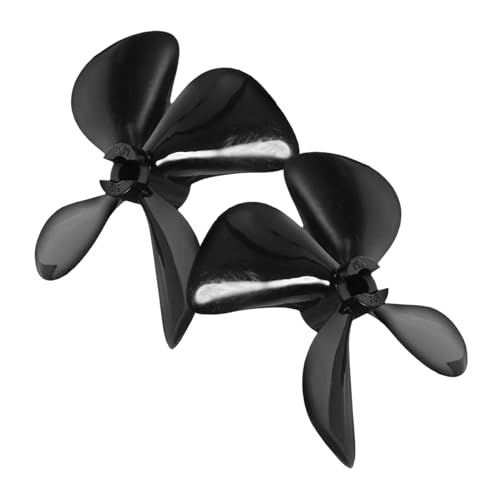 HEMOTON 1 Paar Vierblattpropeller Rc-bootsteil Zubehör Für Rc-Boote Propeller Für Rc-Boote Rc-bootspropellerteil Rc-Propeller Rotierende Propellerstützen 4-Propeller STK Black von HEMOTON