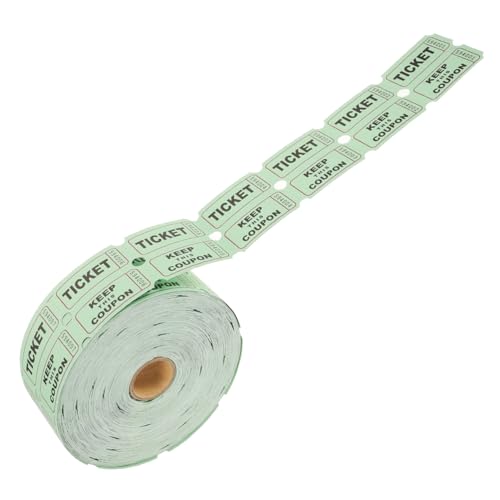 HEMOTON 1 Rolle Grüne Tombola-Tickets Rolle Für Konzerte, Vielseitige Gewinnlose, Lotterie-Tickets, Lebensmittel-Tickets, Tombola-Tickets, Mall-Tickets, Rolle von HEMOTON