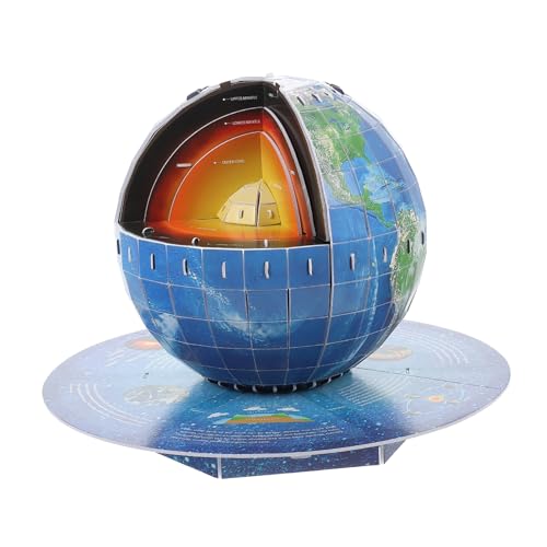 HEMOTON 1 Satz 3D-Erde-Puzzle Für Mädchen 3D-Puzzle Der Erdstruktur Erdkugel DIY Geographie Puzzle Weltraumpuzzle Für Kinder Im Alter Von 8-10 Jahren Welt Rätsel Blue Papier von HEMOTON