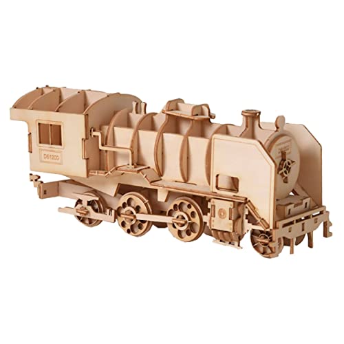 HEMOTON 1 Satz 3D-Puzzles Für Kinder 3D-Puzzle Für Jugendliche 3D-Zug-Puzzle Mechanische Rätsel Modelleisenbahn Aus Holz Für Jungen Kinderpuzzles Aus Holz Holzpuzzles Für Kinder Hölzern von HEMOTON