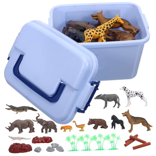 HEMOTON Realistische Tiere Spielzeug Modell 58pcs Tiere Für Kinder Spielzeug Tiere Bauernhof Tiere Set von HEMOTON